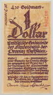 GERMANY 1 DOLLAR 1923 WESTFALEN #alb008 0171 - Unclassified
