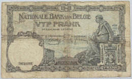 BELGIUM 5 FRANCS 1938 #alb004 0265 - 5 Francos