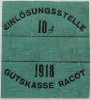 GERMANY 10 PFENNIG RACOT 1918 #alb002 0097 - Andere & Zonder Classificatie