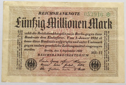 GERMANY 50 MILLIONEN 1923 #alb066 0233 - 50 Mio. Mark