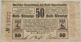 GERMANY 50 GOLD PFENNIG SCHNEIDEMUHL RARE #alb002 0057 - Deutsche Golddiskontbank