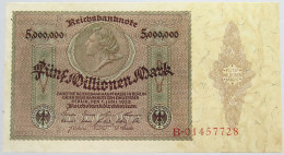 GERMANY 5 MILLIONEN MARK 1923 TOP #alb010 0005 - 5 Millionen Mark