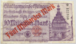GERMANY 5 MILLIARDEN MARK 1923 ESSLINGEN #alb002 0251 - 5 Milliarden Mark