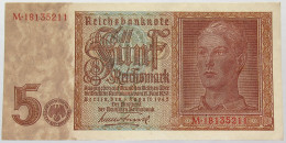 GERMANY 5 MARK 1942 TOP #alb016 0297 - 5 Reichsmark