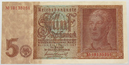 GERMANY 5 MARK 1942 TOP #alb016 0293 - 5 Reichsmark