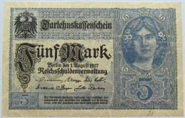 GERMANY 5 MARK 1917 #alb004 0331 - 5 Mark