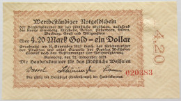 GERMANY 4.2 GOLDMARK 1923 WESTFALEN #alb008 0223 - Deutsche Golddiskontbank