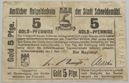 GERMANY 5 GOLD PFENNIG SCHNEIDEMUHL RARE #alb002 0055 - Deutsche Golddiskontbank