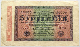 GERMANY 20000 MARK 1923 #alb066 0197 - 20.000 Mark