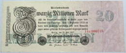 GERMANY 20 MILLIONEN MARK 1923 #alb004 0347 - 20 Miljoen Mark