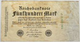 GERMANY 500 MARK 1922 #alb066 0247 - 500 Mark