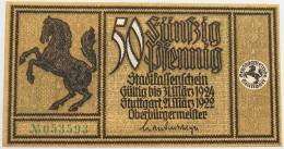 GERMANY 50 PFENNIG 1922 STUTTGART #alb002 0421 - Andere & Zonder Classificatie