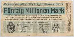 GERMANY 50 MILLIONEN MARK SONNEBERG #alb003 0183 - 50 Millionen Mark