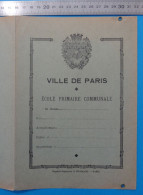 Protège-cahier VILLE DE PARIS Ecole Primaire Communale Papeterie-imprimerie A. François - Paris Bâteau - Andere & Zonder Classificatie