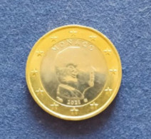 COIN MONACO 1 EURO 2021 PRINCIPE ALBERTO II ISSUE 12 ISSUED 1.0167728 - Monaco