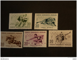 Turkije Turquie 1960 Jeux Olympiques De Rome Sports Yv 1562-1566 MH * - Ungebraucht