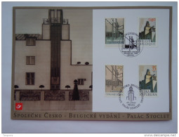 België Belgique 2007 La Maison Stoclet De Jozef Hoffmann Tchèquie Carte Souvenir 3629HK 3629-3630 Yv 3613-3614 - Cartes Souvenir – Emissions Communes [HK]