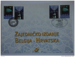 België Belgique Kroatie Croatie Hrvatsk 2002 Herdenkingskaart Carte Souvenir Kantwerk Dentelle Lace 3093-3094 HK Yv 3087 - Souvenir Cards - Joint Issues [HK]