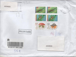 Bulgaria, Flora And Fauna, Insect, Mushroom, Registered Letter - Briefe U. Dokumente