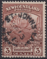 1919 Neufundland , ° Mi:NW 98, Sn:NW 117b, Yt:NW 102, Caribou Head Insc. “TRAIL OF THE CARIBOU GUEUDECOURT” - 1908-1947