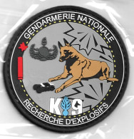 Ecusson PVC GENDARMERIE NATIONALE RECHERCHE D EXPLOSIFS K9 - Politie & Rijkswacht