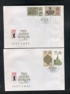 "DDR" 1986, Mi. 3023-3026 "750 Jahre Berlin" Auf 2 FDC (0576) - 1981-1990