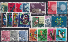 Jahresserie 1970 Schweiz, Michel 918 - 939 Alle Mit Einheitlichem ET-Eckstempel - Collections