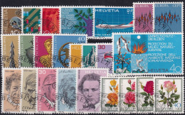 Jahresserie 1972 Schweiz, Michel 964 - 987 Alle Mit Einheitlichem ET-Eckstempel - Collections
