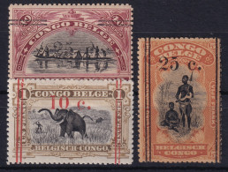 BELGISCH-CONGO 1922 - MNH/MLH - Sc# 81-83 - Unused Stamps