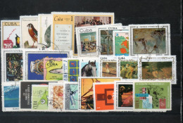 NE - Cuba - 1 -  Lot De Environ 25 Timbres Oblitérés - Collezioni & Lotti