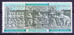 Indonesia 1968 MNH, Borobudur Temple Monument, Buddha, Elephant - Bouddhisme