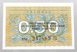 LITHUANIA 0.5 TALONAS 1991 TOP #alb051 1859 - Lituanie