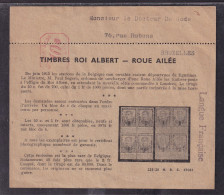 DDEE 873 -- Timbres Pellens Roue Ailée 1915 - Imprimé Commercial De Berlingin Offrant Les 10 C Et 1 Franc (avec Prix) - Dokumente & Fragmente