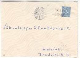 Finlande - Lettre De 1955 - Avec GriffeHallii Skomar.. - Cachet De Myrskylä Mörskom - - Briefe U. Dokumente