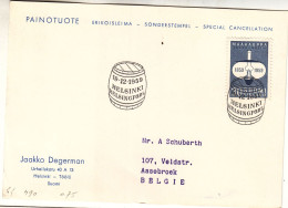 Finlande - Carte Postale De 1959 - Oblit Helsinki - Tonneau - - Brieven En Documenten