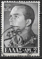 GREECE Rural Cancellation 466 On 1956 Royal Family 2 Dr. Black Vl. 716 - Postal Logo & Postmarks