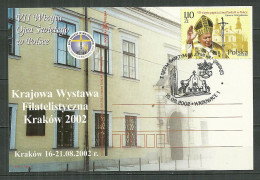 POLAND Oblitéré 3752 Pape JEAN PAUL II Sur Entier Postal Avec Cachet WADOWICE Sa Maison Natale - Gebraucht