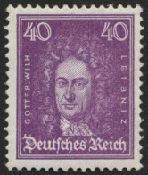 Dt. Reich 395 , 1926, 40 Pf. Leibniz, üblich Gezähnt Pracht, Gepr. Schlegel, Mi. 160.- - Unused Stamps