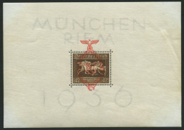 Dt. Reich Bl. 10 , 1937, Block München-Riem, Einzelmarke Postfrisch, Pracht - Blocs