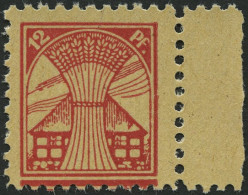 MECKLENBURG-VORPOMMERN 18dG , 1945, 12 Pf. Bräunlichrot, Druck Auf Gummiseite, Rechtes Randstück, Pracht, Fotoattest Kra - Autres & Non Classés