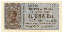 1 LIRA BUONO DI CASSA EFFIGE VITTORIO EMANUELE III 02/09/1914 QFDS - Regno D'Italia – Autres