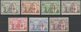 BELGIEN 386-92 , 1934, Tuberkulose, Falzreste, Prachtsatz, Mi. 140.- - Other & Unclassified