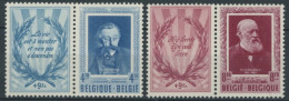 BELGIEN 947/8Zf , 1952, Schriftsteller Mit Anhängenden Zierfeldern, Postfrisch, Pracht, Mi. 200.- - Other & Unclassified