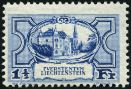 LIECHTENSTEIN 71 , 1925, 11/2 Fr. Regierungsgebäude, Pracht, Mi. 340.- - Autres & Non Classés