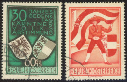 ÖSTERREICH AB 1950 952/3 O, 1950, 60 C. Und 1 S. Volksabstimmung, 2 Prachtwerte, Mi. 75.- - Other & Unclassified