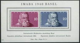 SCHWEIZ BUNDESPOST Bl. 13 , 1948, Block IMABA, Pracht, Mi. 90.- - Bloques & Hojas