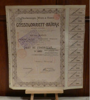 ACTION ANCIENNE CHARBONNAGES DE GOSSOUDARIEFF-BAIRAK. - Ohne Zuordnung