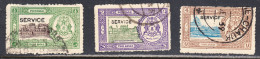 Bhopal - India 1936-49 Officials, Cancelled, Sc# ,SG O10-O12 - Bhopal