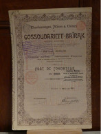ACTION ANCIENNE CHARBONNAGES DE GOSSOUDARIEFF-BAIRAK. - Unclassified