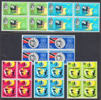 Trinidad & Tobago 1961,65,68, Mint No Hinge, Blocks, Sc# Sc# ,SG 298-299,312,331-333 - Trinidad & Tobago (1962-...)